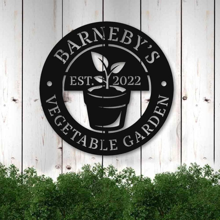 Custom Name Garden Metal Sign - Personalized Metal Sign For Gardeners