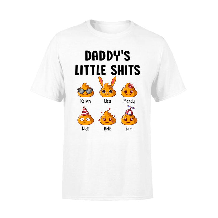 Daddy's Little Shits - Father's Day Personalized Gifts Custom Shirt for Dad