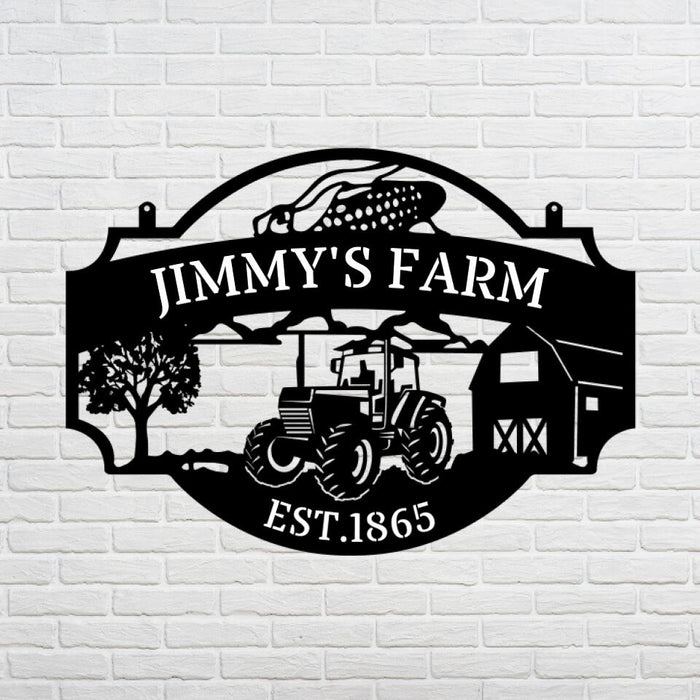 Family Farm Custom Name - Personalized Metal Sign Farming