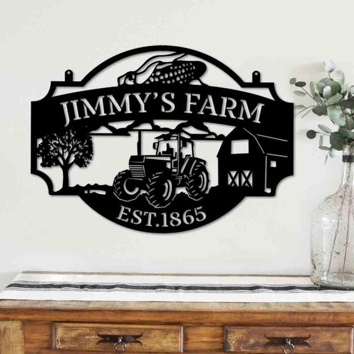 Family Farm Custom Name - Personalized Metal Sign Farming