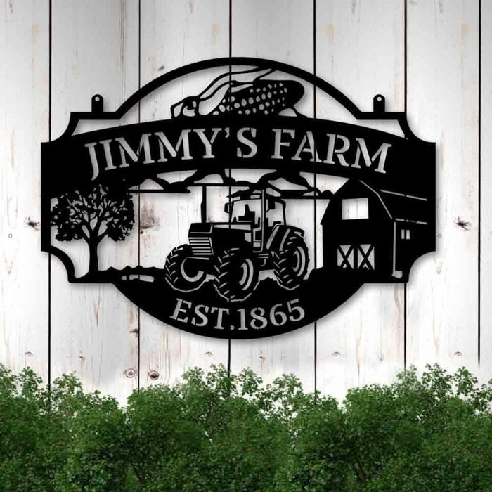 Family Farm Custom Name - Personalized Metal Sign Farming