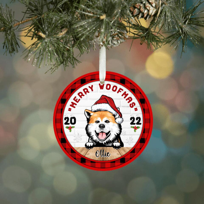 Merry Woofmas - Personalized Ornament Dog, Chrismas