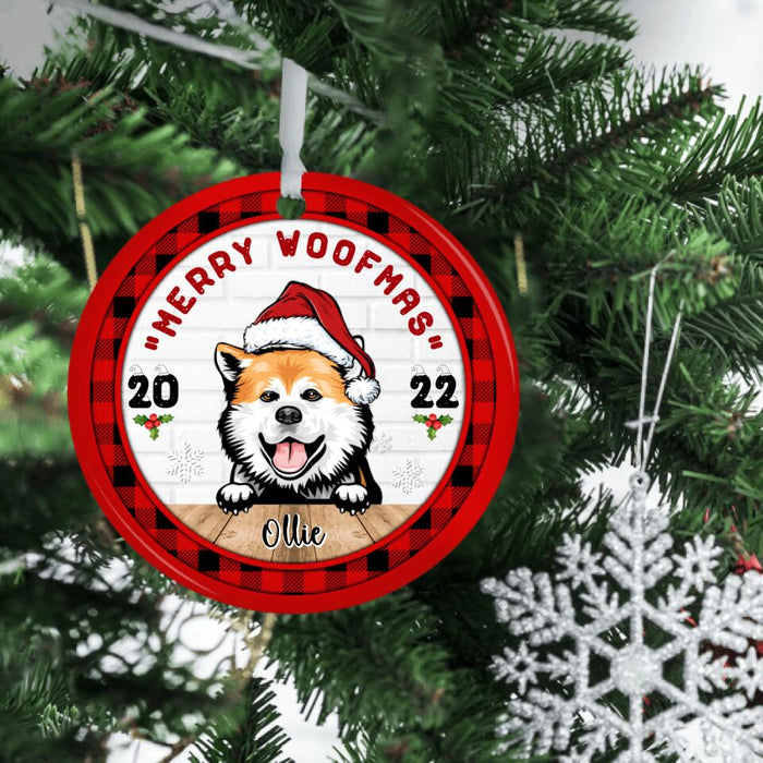 Merry Woofmas - Personalized Ornament Dog, Chrismas