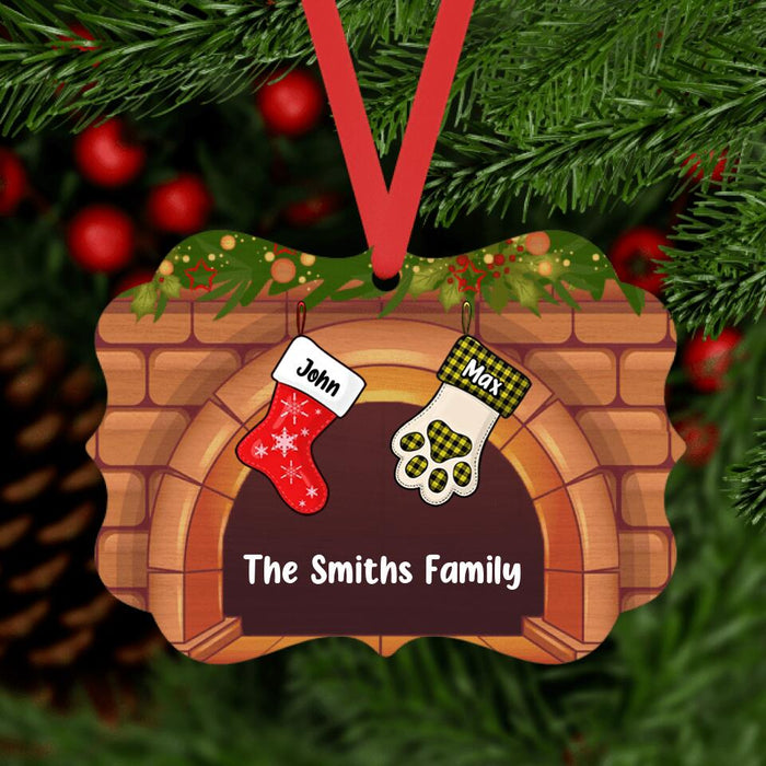 Stockings Ornament With Family Member Names - Personalized Family Christmas Ornaments