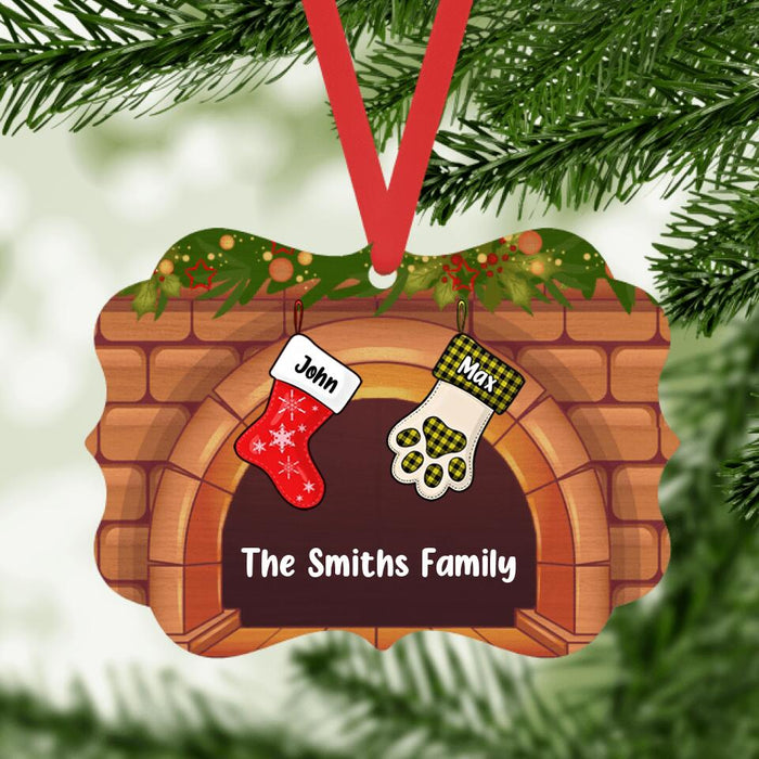 Stockings Ornament With Family Member Names - Personalized Family Christmas Ornaments