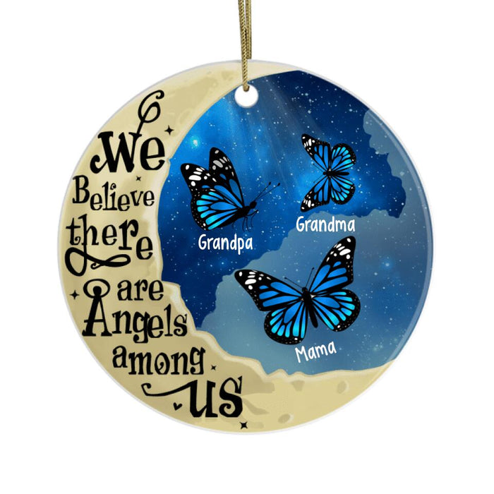 We Believe There Are Angels Among Us - Personalized Memorial Ornament, Sympathy Gifts