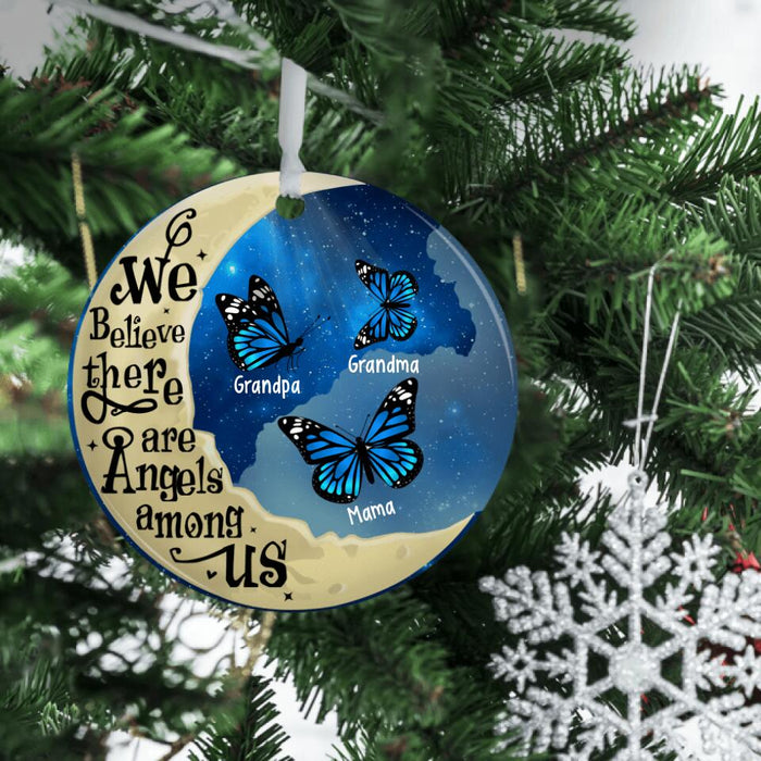 We Believe There Are Angels Among Us - Personalized Memorial Ornament, Sympathy Gifts