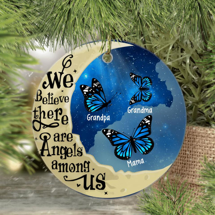 We Believe There Are Angels Among Us - Personalized Memorial Ornament, Sympathy Gifts