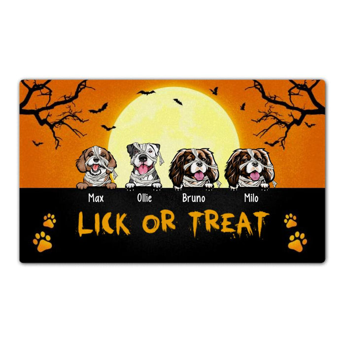 Lick Or Treat - Personalized Doormat For Dog Lovers