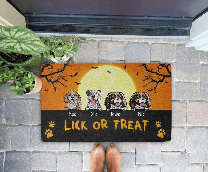 Lick Or Treat - Personalized Doormat For Dog Lovers