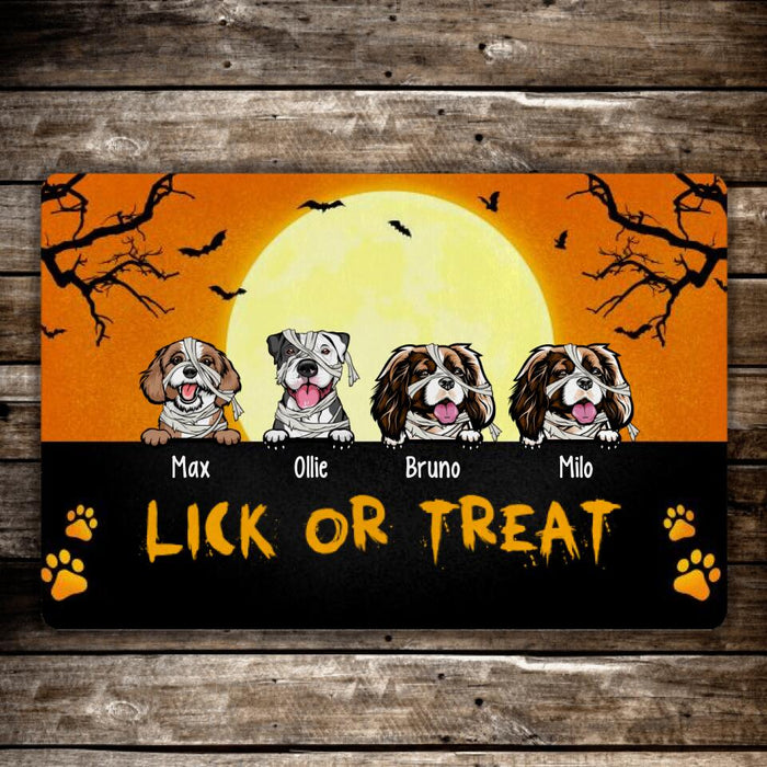 Lick Or Treat - Personalized Doormat For Dog Lovers