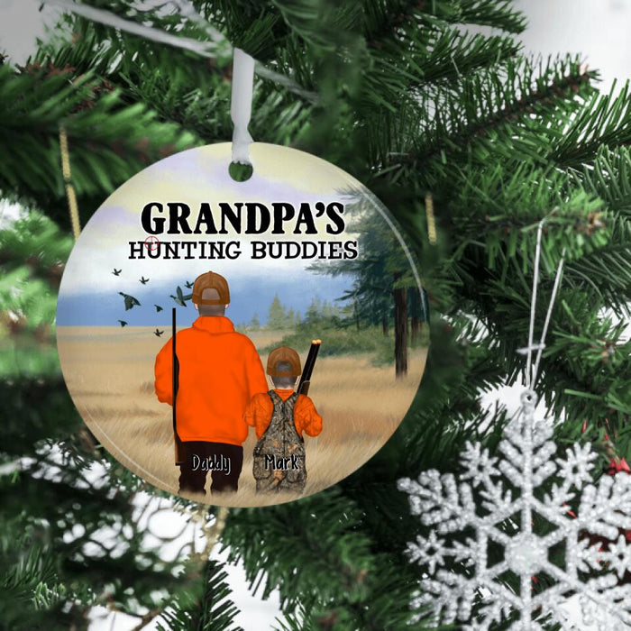 Grandpa's Hunting Buddies - Personalized Gifts Custom Hunters Ornament for Kids for Dad, Hunters