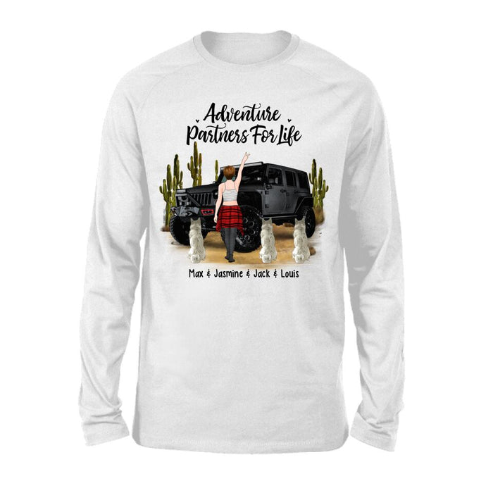 Adventure Partners For Life - Personalized Shirt For Adventure Girl, Dogs and Car Lovers