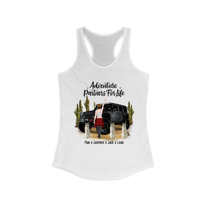 Adventure Partners For Life - Personalized Shirt For Adventure Girl, Dogs and Car Lovers