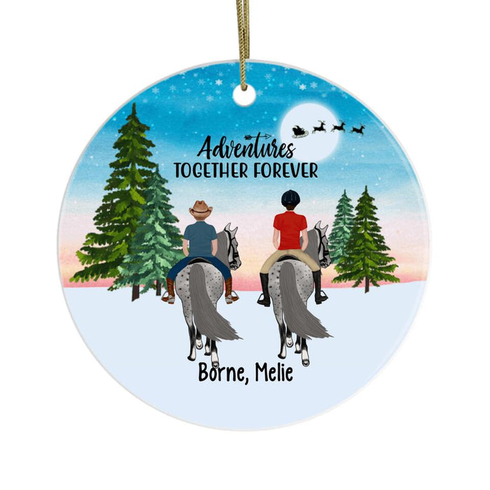 Adventures Together Forever - Personalized Ornament, Horse Riding With Kids, Christmas Gift For Horse Lovers