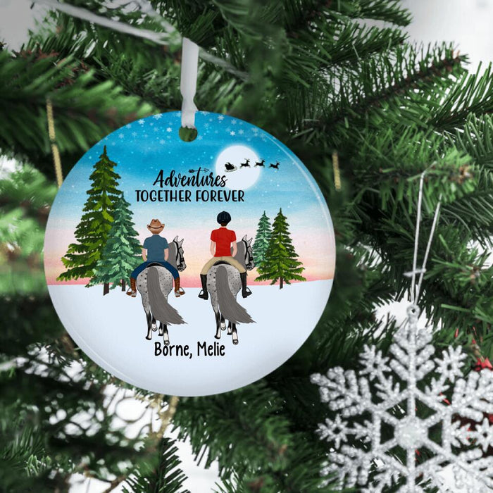 Adventures Together Forever - Personalized Ornament, Horse Riding With Kids, Christmas Gift For Horse Lovers