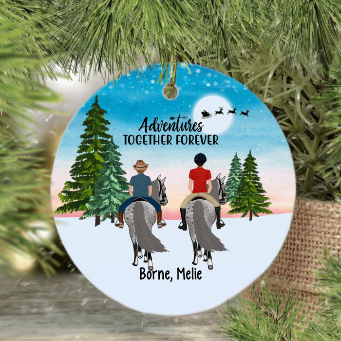 Adventures Together Forever - Personalized Ornament, Horse Riding With Kids, Christmas Gift For Horse Lovers