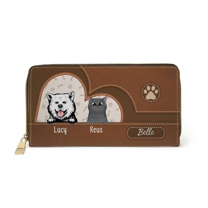 Custom Purse for Dog Mom, Cat Mom - Personalized Wallet Gifts for Dog Lovers, Cat Lovers
