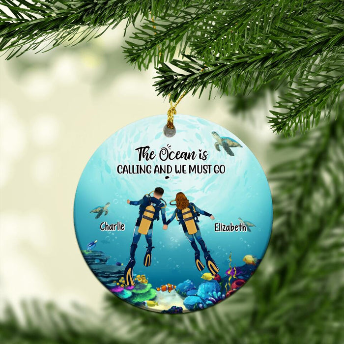 Personalized Ornament, Those Who Dive Together Stay Together, Gift for Scuba Diving Couple And Friends