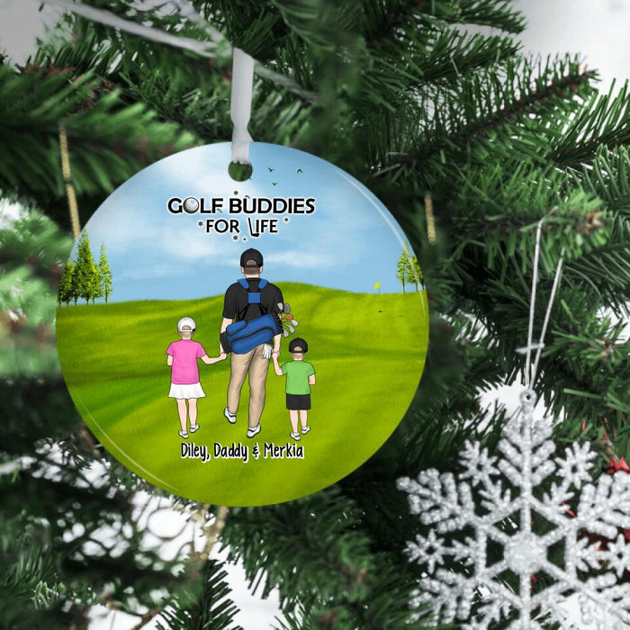 Personalized Ornament, Parents And Kids Golf Partners, Gift For Family And Golf Lovers