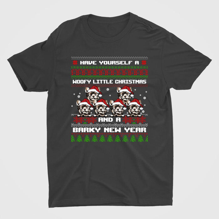 Personalized Shirt, Woofy Little Christmas And Barky New Year, Christmas Gift For Dog Lovers