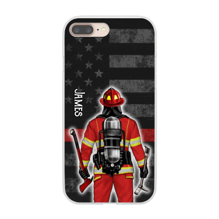 Firefighter Man Woman - Personalized Phone Case For Him, Her, Firefighter