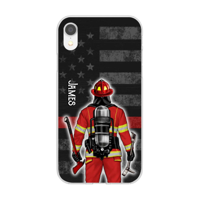 Firefighter Man Woman - Personalized Phone Case For Him, Her, Firefighter