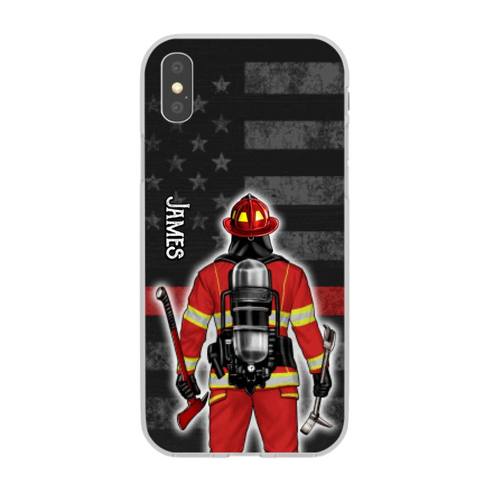 Firefighter Man Woman - Personalized Phone Case For Him, Her, Firefighter