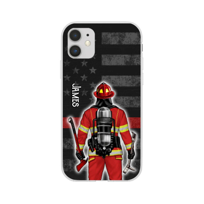 Firefighter Man Woman - Personalized Phone Case For Him, Her, Firefighter