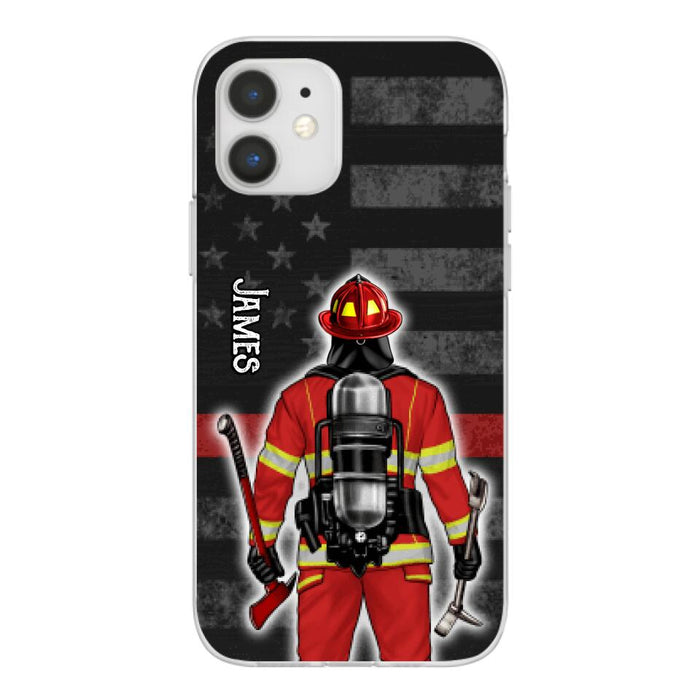 Firefighter Man Woman - Personalized Phone Case For Him, Her, Firefighter