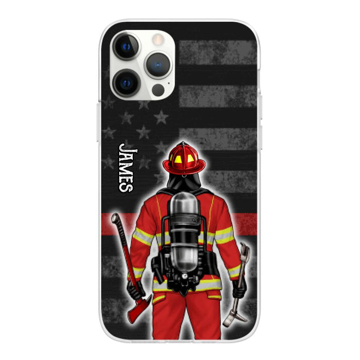 Firefighter Man Woman - Personalized Phone Case For Him, Her, Firefighter