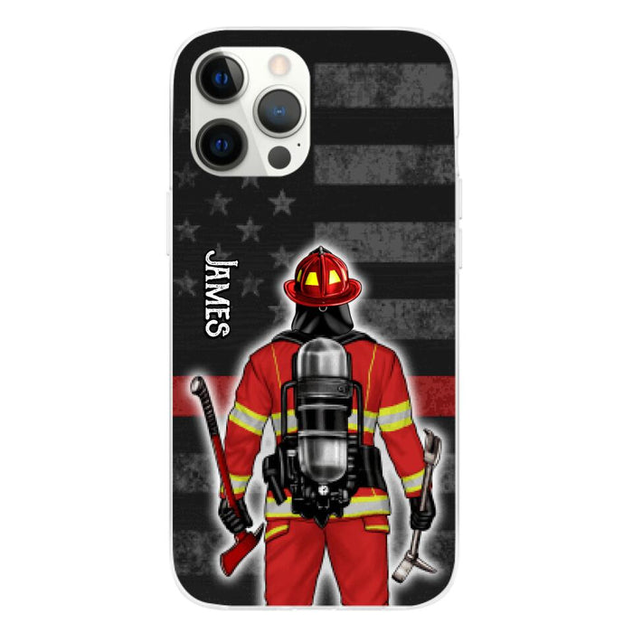 Firefighter Man Woman - Personalized Phone Case For Him, Her, Firefighter