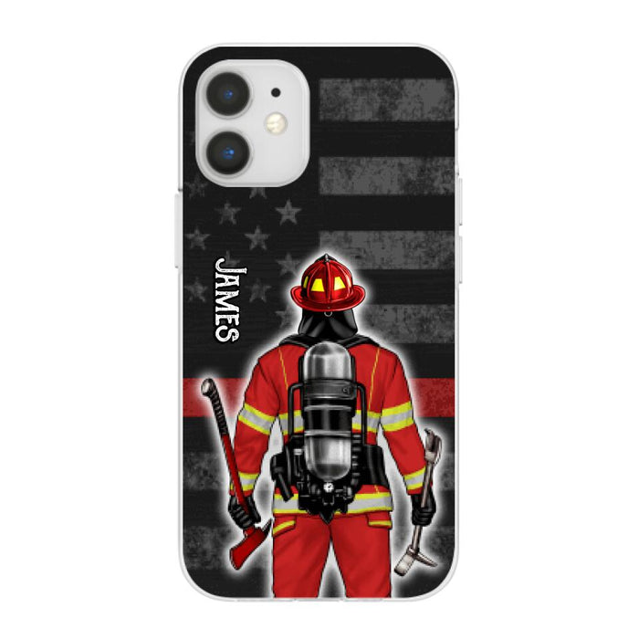 Firefighter Man Woman - Personalized Phone Case For Him, Her, Firefighter