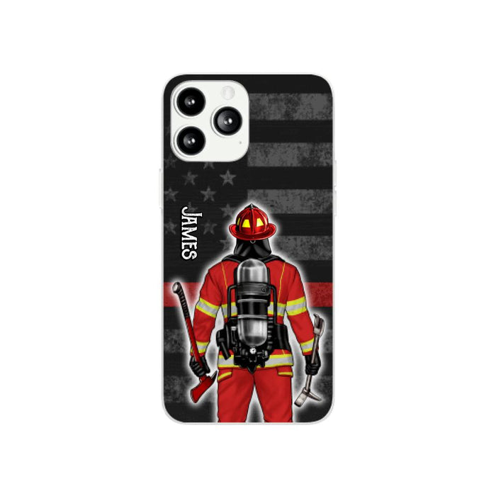 Firefighter Man Woman - Personalized Phone Case For Him, Her, Firefighter