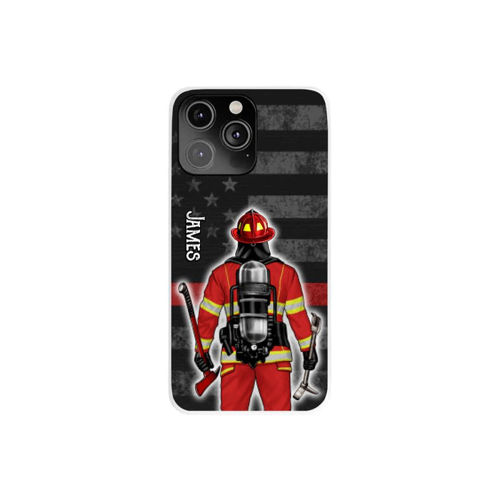 Firefighter Man Woman - Personalized Phone Case For Him, Her, Firefighter