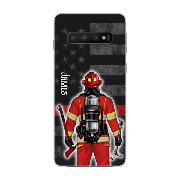 Firefighter Man Woman - Personalized Phone Case For Him, Her, Firefighter