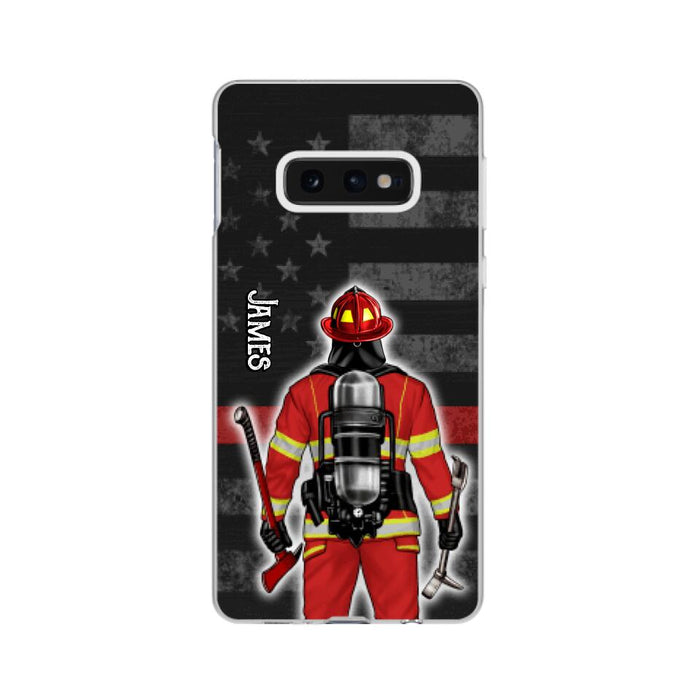 Firefighter Man Woman - Personalized Phone Case For Him, Her, Firefighter