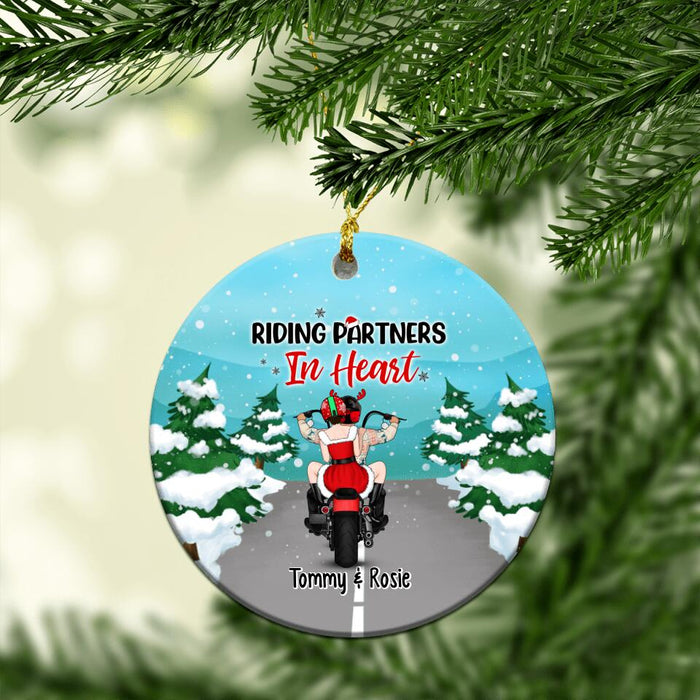 Personalized Ornament, Christmas Motorcycle Couple, Christmas Gift For Motorcycle Lovers