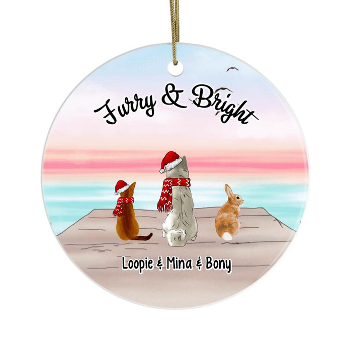 Furry and Bright Dog Cat Rabbit - Personalized Ornament, Custom Christmas Gift For Dog, Cat, Rabbit Owners, Pet Lovers