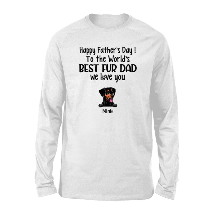 Best Fur Dad We Love You - Personalized Gifts Custom Dog Shirt for Dog Dad, Dog Lovers