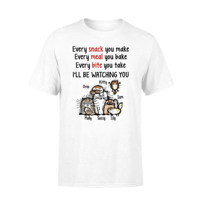 Personalized Shirt, I'll Be Watching You Funny Cats, Up To 6 Cats, Gift for Cat Lovers