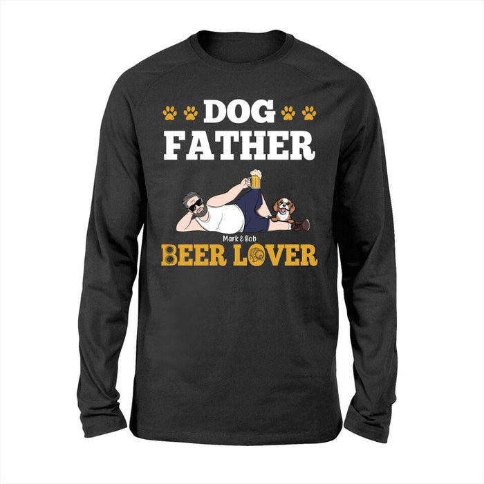 Dog Father Beer Lover - Personalized Gifts Custom Dog Canvas for Dog Dad, Dog Lovers