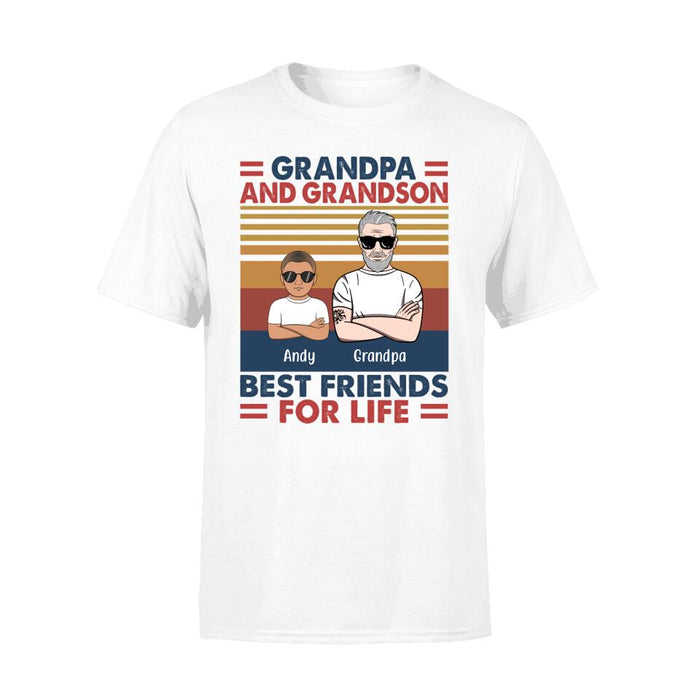 Best Friends for Life - Personalized Gifts Custom Shirt for Grandparents