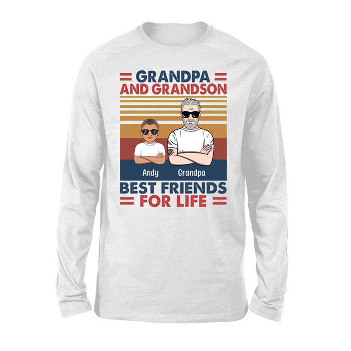 Best Friends for Life - Personalized Gifts Custom Shirt for Grandparents