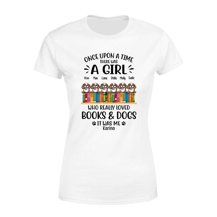 Personalized Shirt, A Girl Really Loved Books And Dogs, Gift For Book Lovers And Dog Lovers