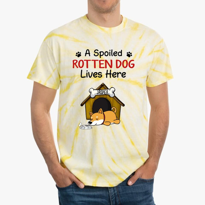 Personalized Shirt, A Spoiled Rotten Dog Lives Here, Gifts For Dog Lovers