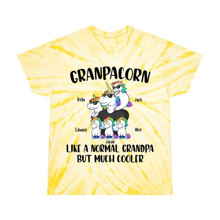 Personalized Shirt, Grandpacorn Like A Normal Granpa But Much Cooler, Up To 5 Kids, Gift For Dad, Grandpa, Uncle