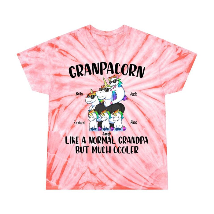 Personalized Shirt, Grandpacorn Like A Normal Granpa But Much Cooler, Up To 5 Kids, Gift For Dad, Grandpa, Uncle