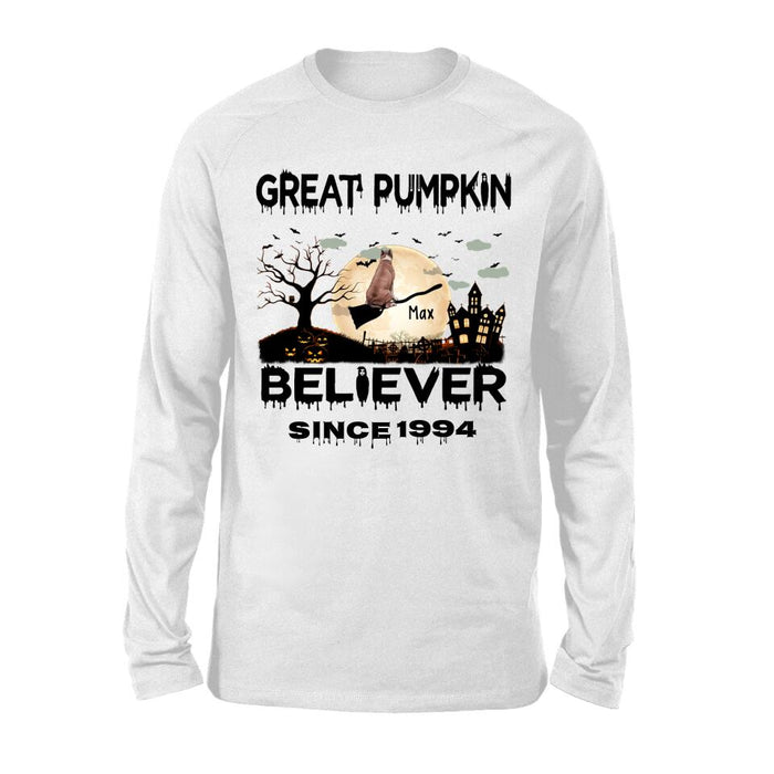 Personalized T-shirt, Pumpkin Believer Dogs, Halloween Gift, Gift for Halloween Lover, Dog Lover