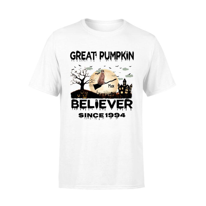 Personalized T-shirt, Pumpkin Believer Dogs, Halloween Gift, Gift for Halloween Lover, Dog Lover